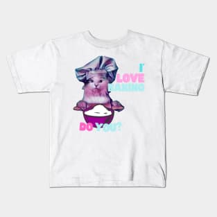 I love Baking Kitty Biscuits Kids T-Shirt
